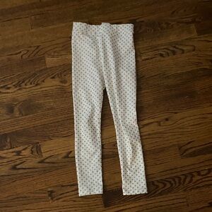 Crewcuts White and metallic silver Polka Dot Leggings